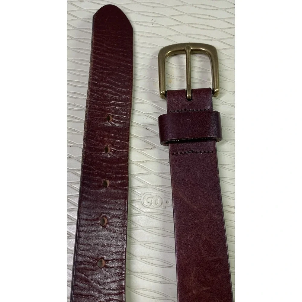 Duluth Trading Men's‎ Everyday 100% Leather Work Belt Brown Size 34 USA
